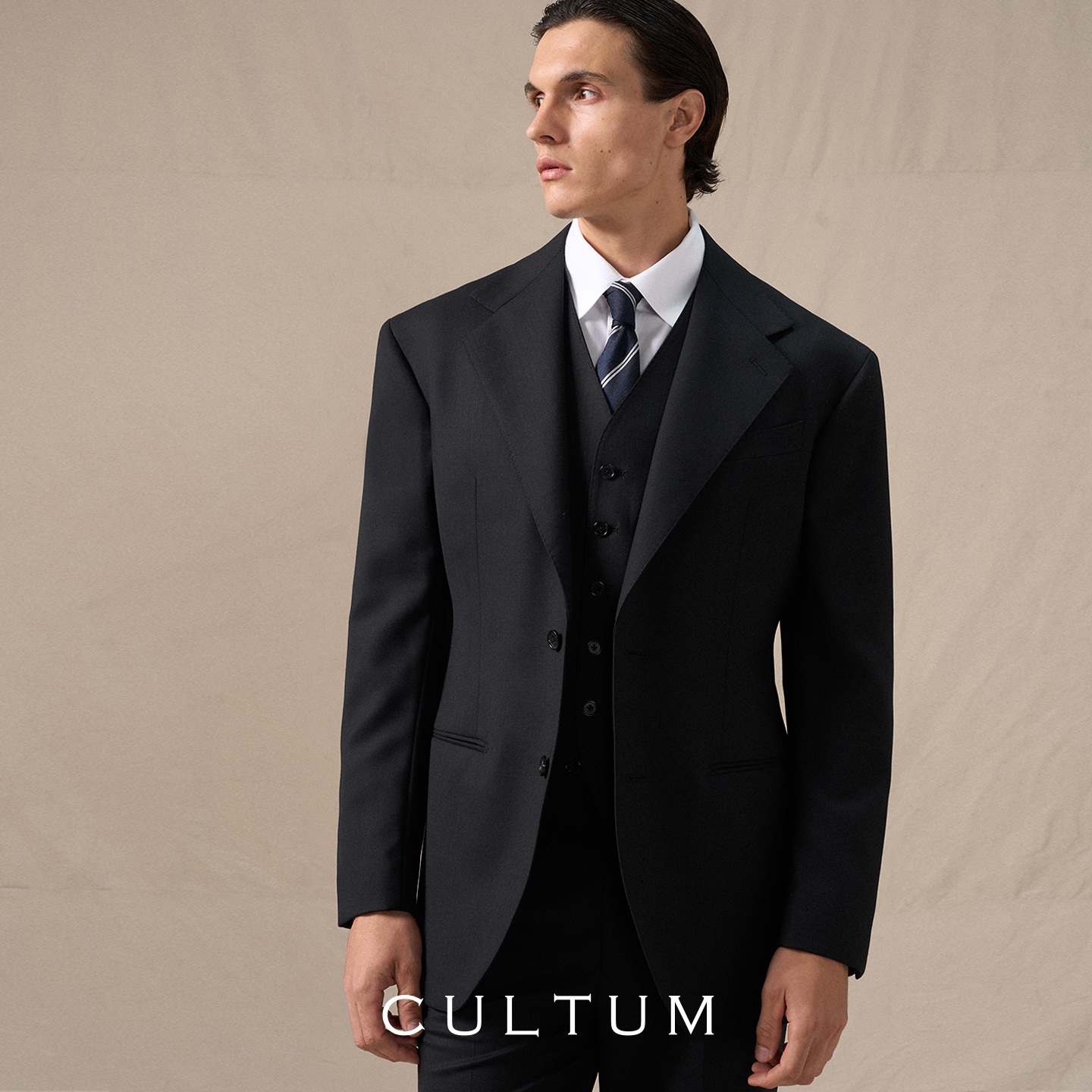 Super110半麻衬澳毛西服套装高支