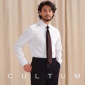 竹纤维 衬衫 CULTUM修身 白色长袖 商务高端休闲西装 高级感男士