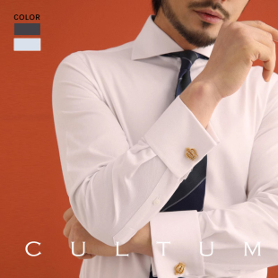 CULTUM100支雙股純棉溫莎領長袖 DP免燙抗皺男法式 袖 口襯衣 襯衫