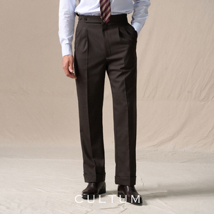Super110 西装 CULTUM羊毛意式 巴黎扣双褶修身 裤 那不勒斯经典