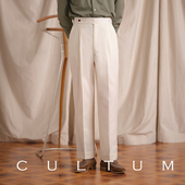 男士 长裤 那不勒斯商务休闲单褶西装 裤 50%澳洲羊毛 CULTUM意式