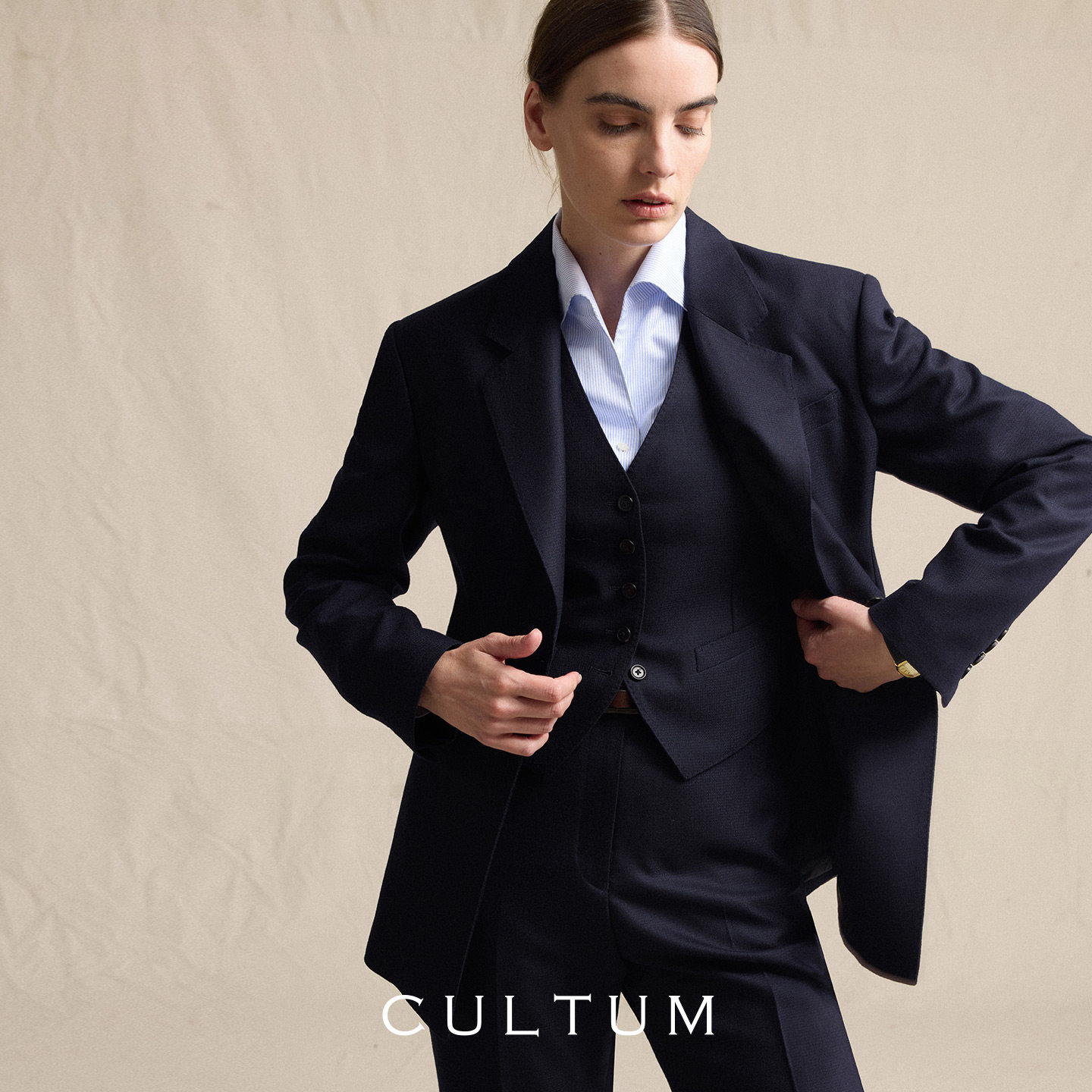【精纺羊毛】CULTUM西服女套装气质收腰商务通勤高级感西装外套