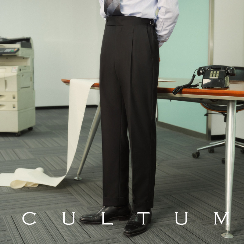 【70%羊毛】CULTUM西裤男正装可机洗免熨烫单褶商务通勤长裤