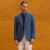CULTUM无结构可水洗100%棉意式 牛仔西服外套男休闲复古西装