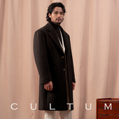 秋冬加厚休闲外套 中长款 重磅全羊毛 CULTUM柴斯特毛呢大衣男士