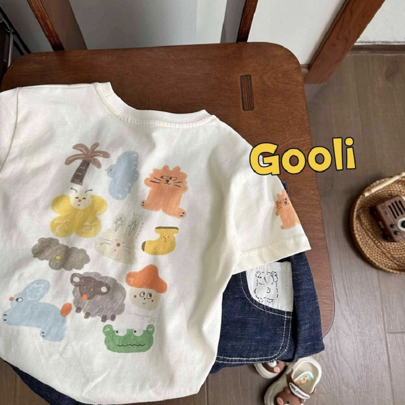 韩系宝宝洋气可爱趣味印花短袖t恤夏季新款男女童纯棉圆领上衣薄