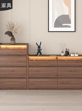 简现代卧室床尾柜抽小屉斗柜饰7K25品收纳柜客厅靠墙立首饰柜约7K