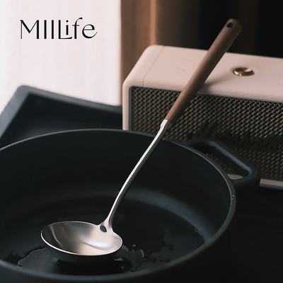 家用胡桃木柄盛汤汤勺MIILife