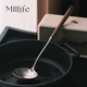 MIILife家用304不锈钢大汤勺汤匙中式 复古木柄勺子火锅分餐勺盛汤