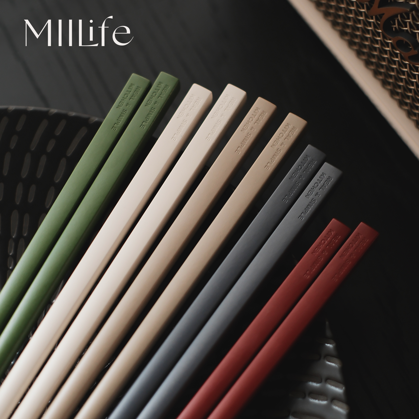MIILife 合金筷子家用一人一筷轻奢高级感洗碗机可用抗菌家庭餐厅