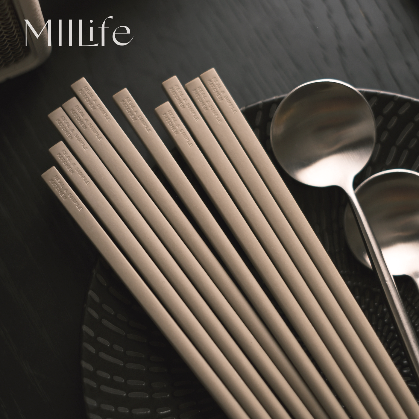 MIILife 洗碗机可用合金筷子家用高档轻奢高级感抗菌高档家庭咖色