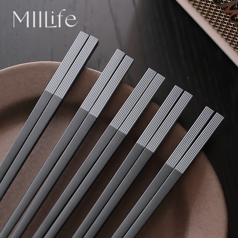 MIILife 合金筷子家用轻奢高级感可进洗碗机可用高档家庭高品质