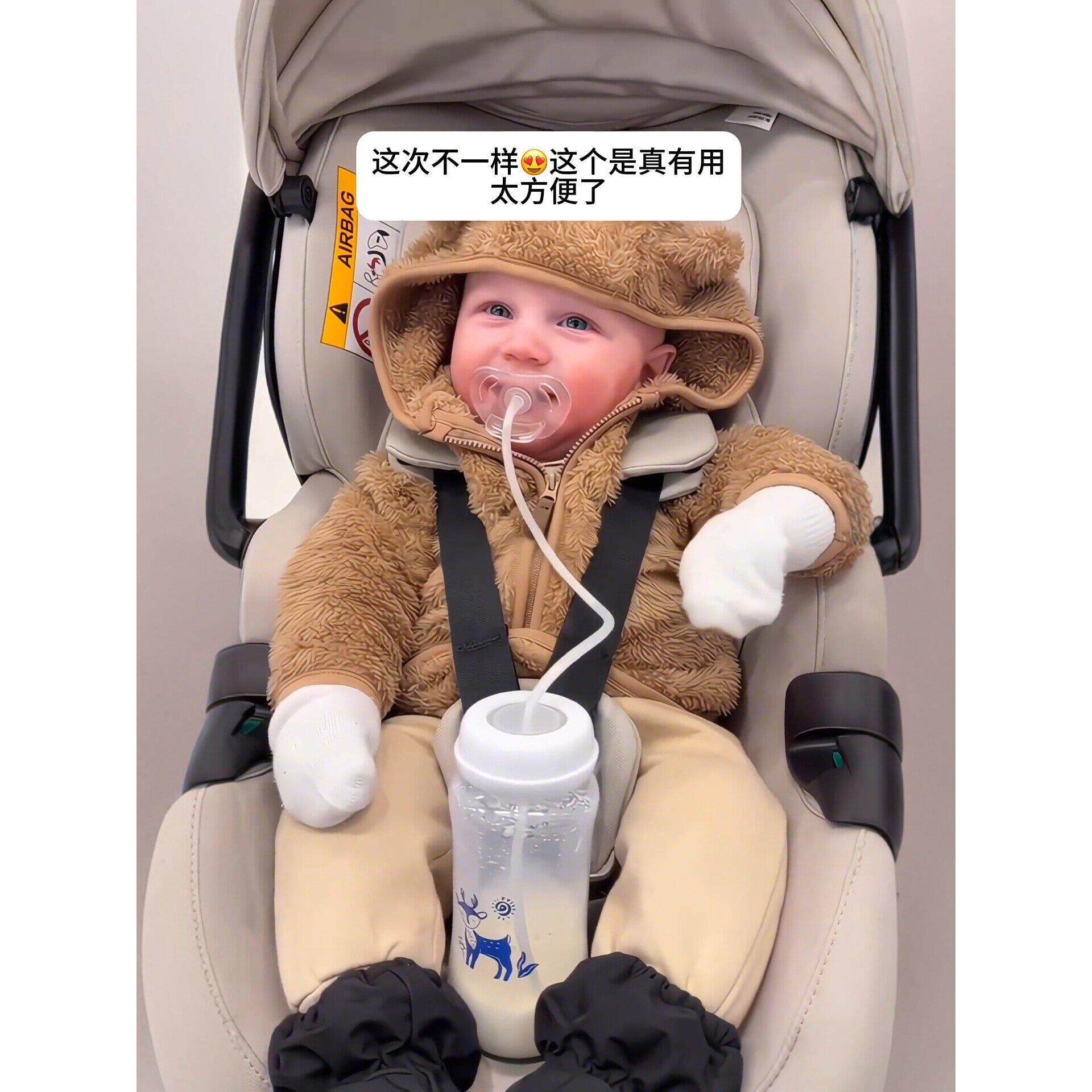 吸管奶瓶婴儿新生0到6个月宝宝防胀气喂奶解放双手神器直饮免手扶