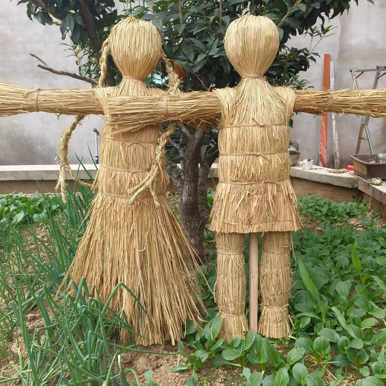稻草人手工编织假稻草人