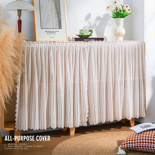 柜子遮挡帘衣柜门帘防尘帘免打孔魔术贴置物架橱柜帘装饰美观纱帘