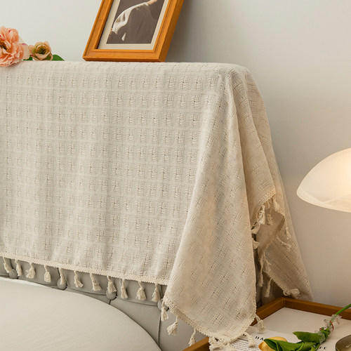 布艺软包床头罩床头靠背保护套搭巾防尘盖布盖巾1.5米1.8米时尚