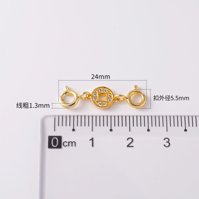 五花手链调节扣S925纯银两头弹簧扣手链扣项链连接扣加长扣链子延图片