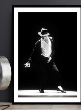 迈克尔杰克逊舞蹈室班挂画MichaelJackson音乐餐厅酒吧KTV装饰画