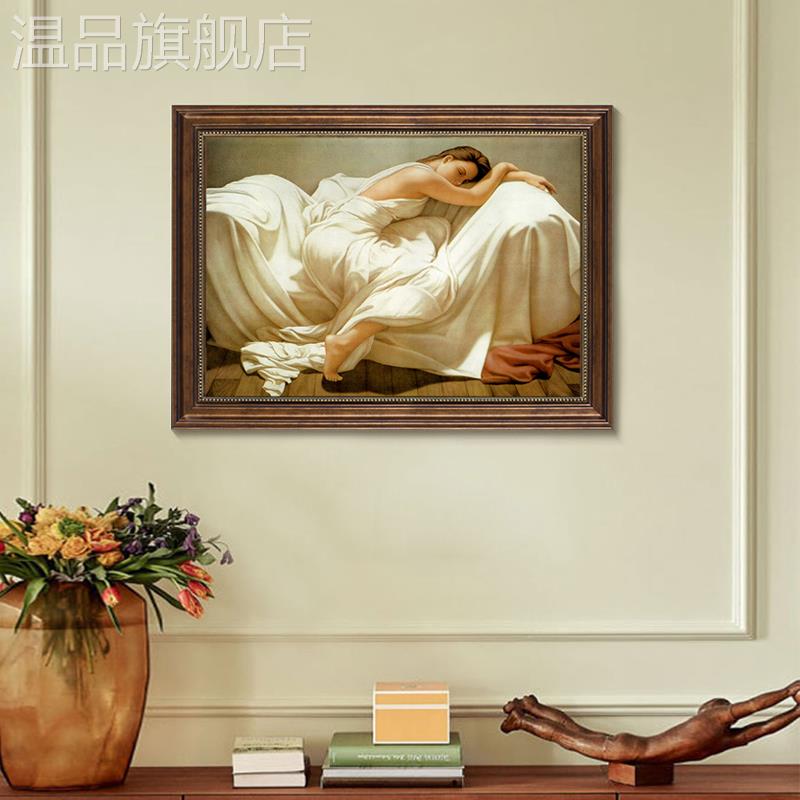 美式酒店卧室古典人物壁画 画玄关走廊装饰画 画油画 画欧式客厅图片