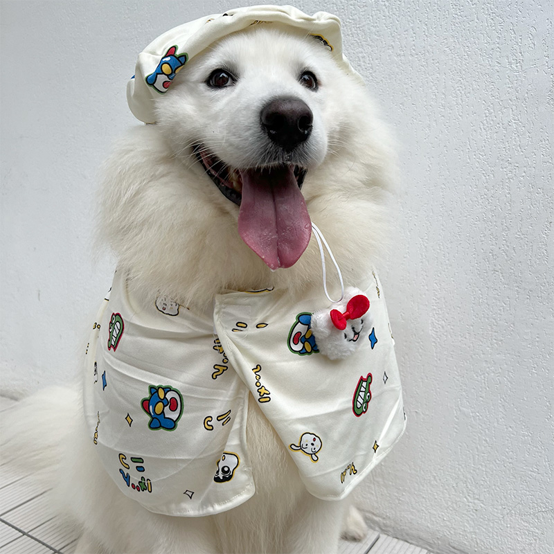 新款宠物披肩帽子小中大型犬萨摩巨贵金毛哈士奇可爱饰品装饰拍摄