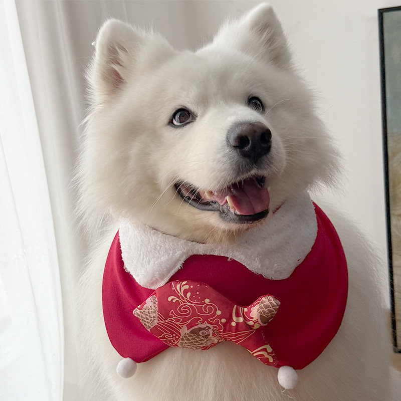 宠物喜庆围脖口水巾2026新春款边牧金毛阿拉斯加小中大型犬通用,宠物/宠物食品及用品,围巾/口水巾,淘宝优惠券,粉丝福利购,淘宝优惠卷