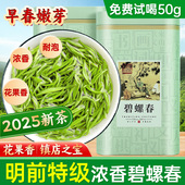 茶叶特级碧螺春绿茶2025新茶自己喝 明前春茶苏州毛尖 官方旗舰店