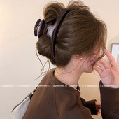 超大号弧形抓夹女2025新款 鲨鱼夹后脑勺盘发头饰发量大高级感发夹