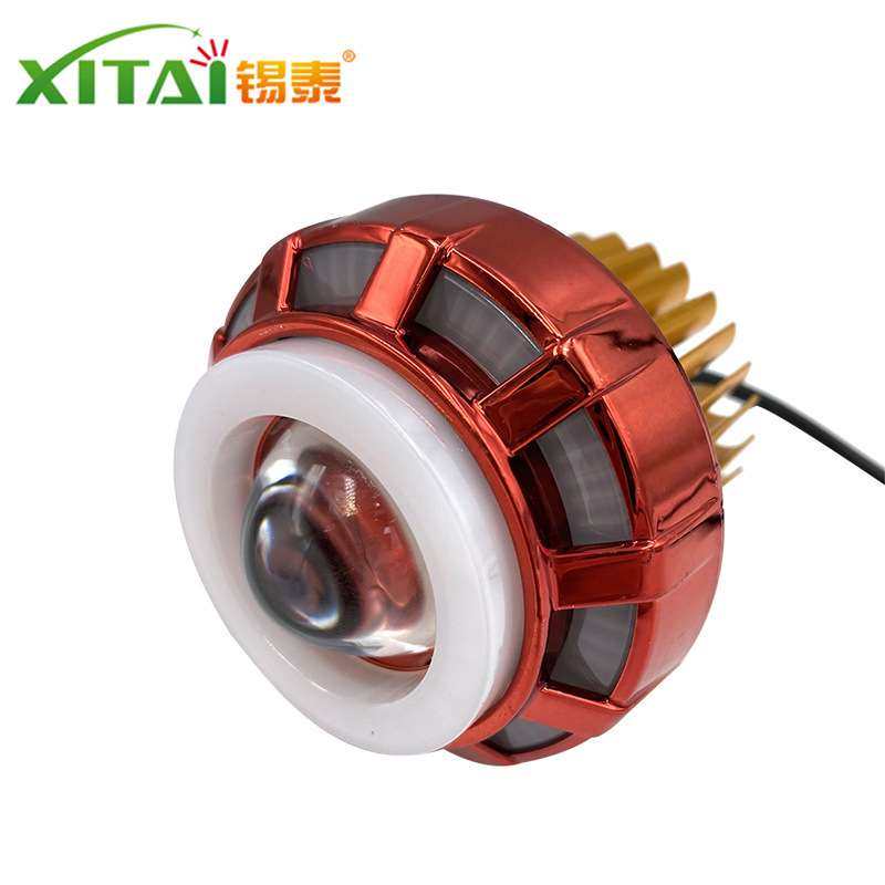 电动车摩托车迷你双天使内置大灯 彩色大灯 白光加彩灯带爆闪,汽车零部件/养护/美容/维保,LED射灯,淘宝优惠券,粉丝福利购,淘宝优惠卷