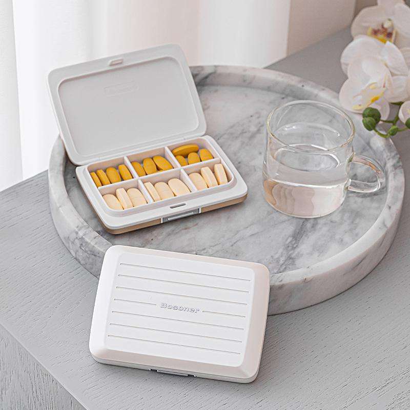 药盒便携早午晚大容量7天分装收纳盒子提醒随身药片药品高档精致