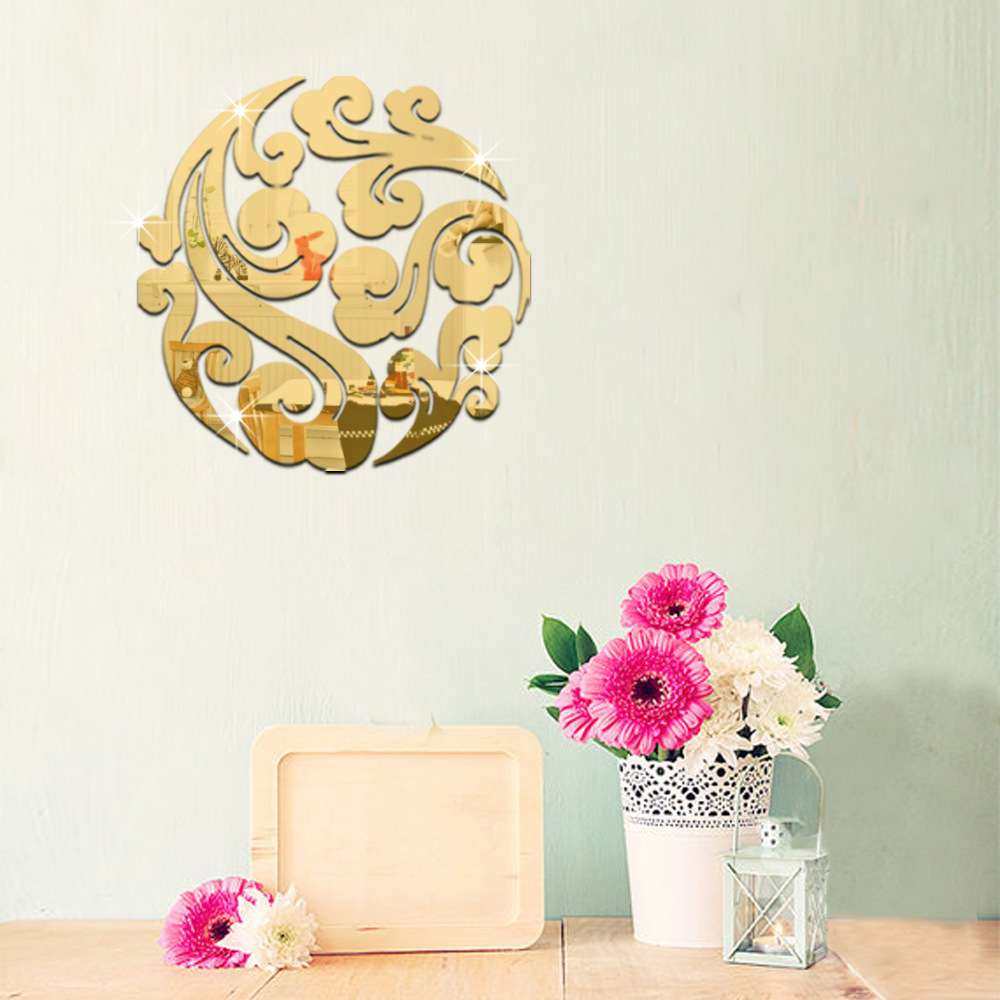 JM126镜面墙贴 祥云玄关家装居家装饰壁贴 亚克力可移除贴,家居饰品,文化墙贴,淘宝优惠券,粉丝福利购,淘宝优惠卷