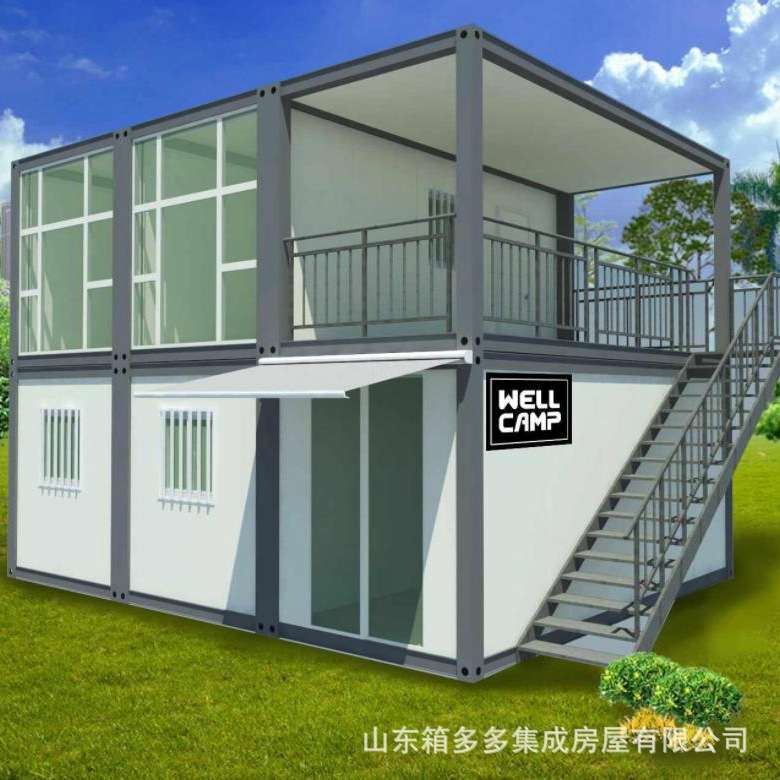 打包箱房 工地快拼组装住人集装箱房工人宿舍住房 彩钢板活动板房