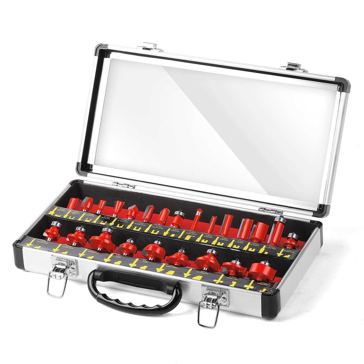 24件套木工铣刀6柄修边机雕刻机刀头DIY木工工具圆角开槽修边铣刀,五金/工具,其他铣刀,淘宝优惠券,粉丝福利购,淘宝优惠卷