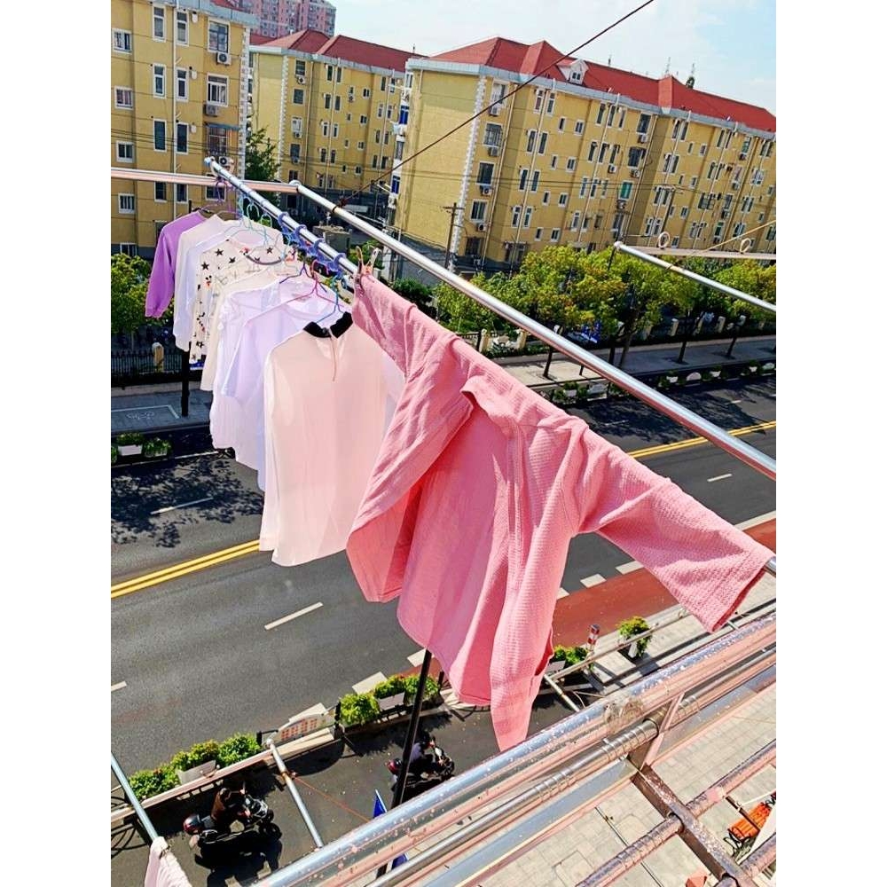 S588304不锈钢管晾衣架长杆晒被竿子阳台晾衣杆式室内晒衣架一根