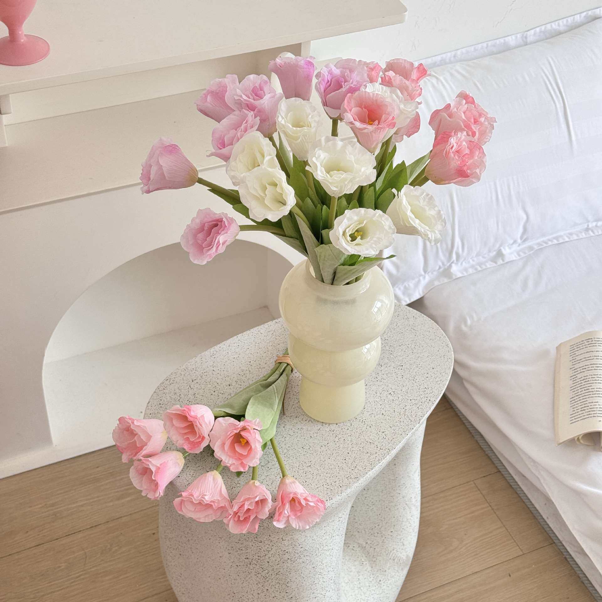 ins风多头把束桔梗仿真花小清新假花手捧花家居装饰摆设摄影道具