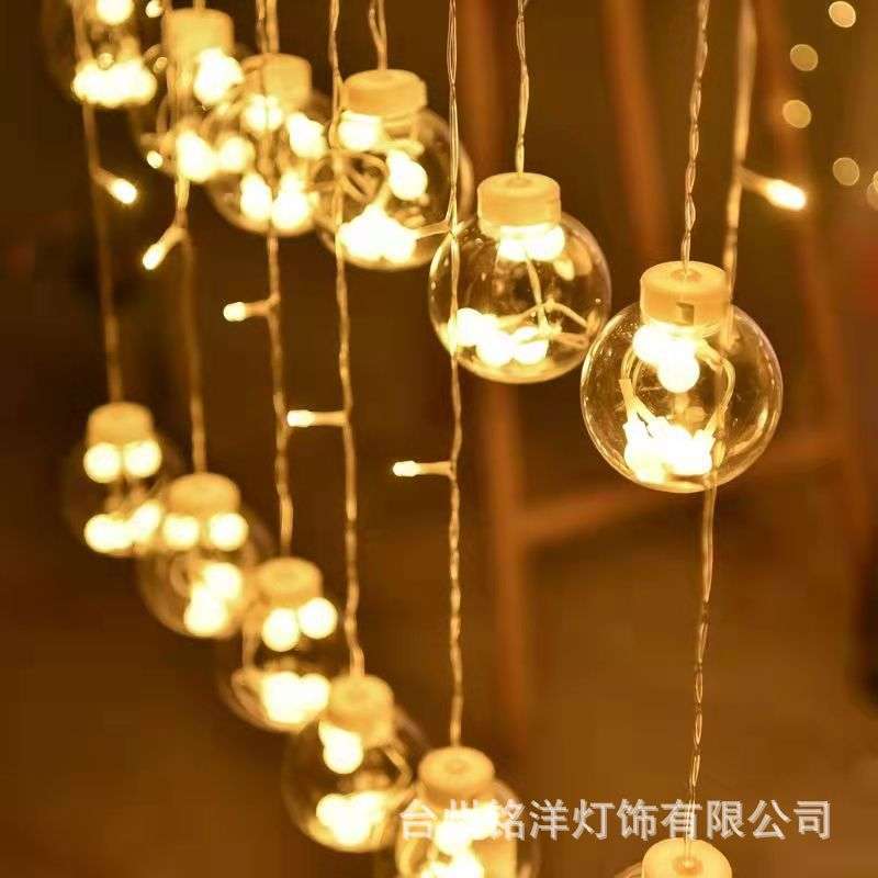 节日庆典婚庆酒店装饰彩灯室内外气氛灯串 led许愿球窗帘灯