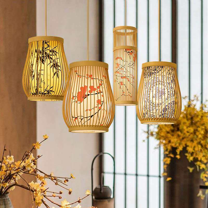 中式竹艺竹编灯笼竹编灯罩复古民宿客栈火锅店大排挡茶楼创意吊灯,家装灯饰光源,酒店/宴会厅/餐饮吊灯,淘宝优惠券,粉丝福利购,淘宝优惠卷