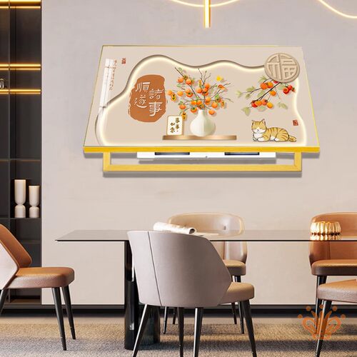 铝合金框液压上翻电表箱装饰画