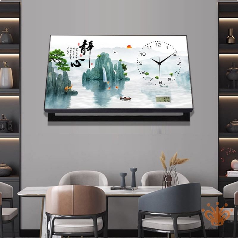 静音钟表电表箱画带万年历