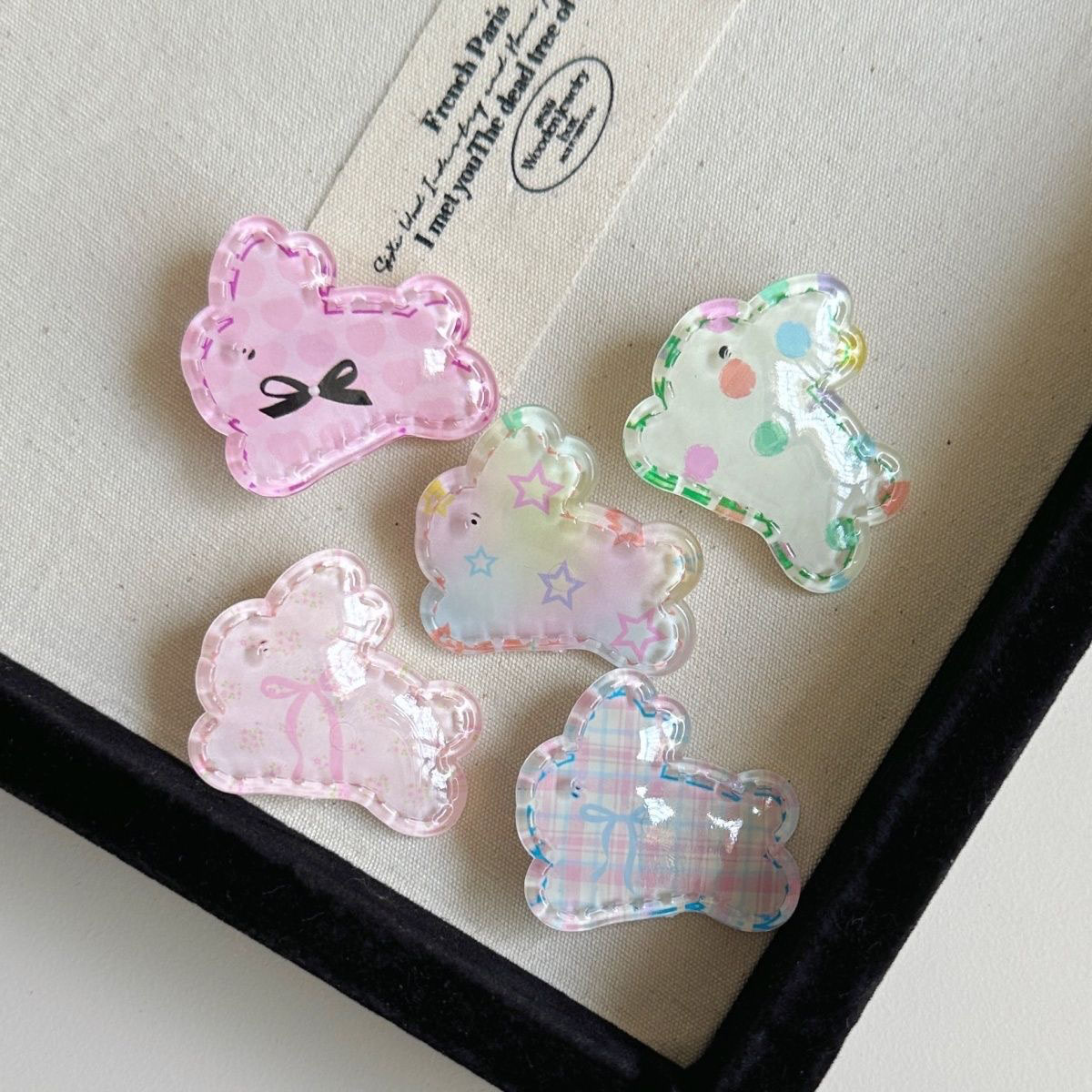 奔跑兔发夹ins少女百搭侧边发卡