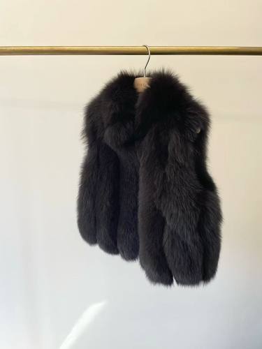 MJY高端女装进口狐狸毛皮草外套女短款年轻款马甲