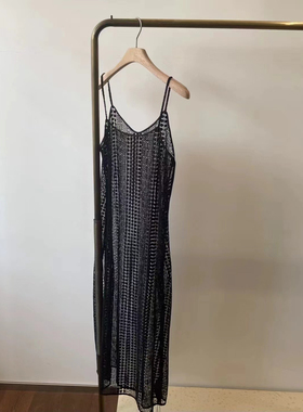 MJY高端女装  春夏新款甜美温柔蕾丝吊带连衣裙叠穿打底长裙