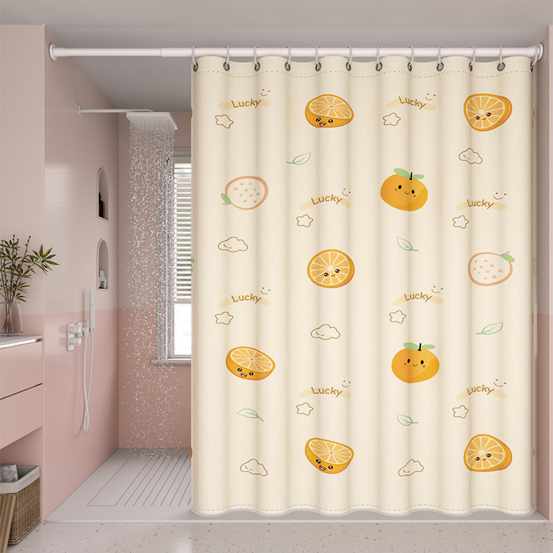 浴室浴帘卫生间防水布防霉免打孔厕所高档遮挡窗帘淋浴隔断门帘子,家庭/个人清洁工具,浴帘,淘宝优惠券,粉丝福利购,淘宝优惠卷