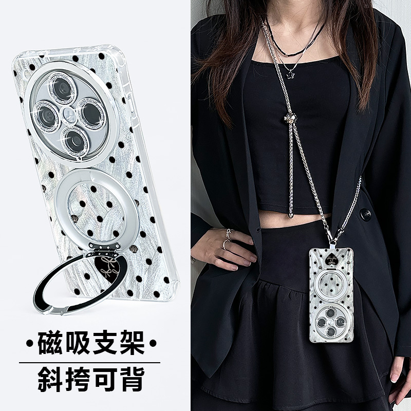 findx8pro手机壳新款挂绳斜挎