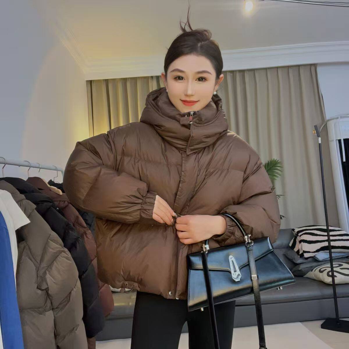 新国标90白鸭绒加厚保暖短款爆款