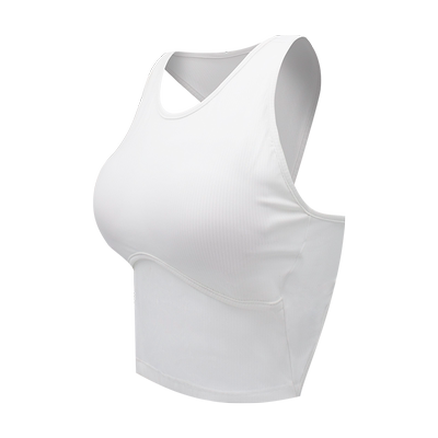 kokoyaya人鱼姬瑜伽背心一体式固定杯性感美背运动内衣防震防下垂