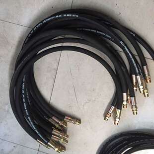 空压机储气罐连接高压钢丝胶管耐高温高压4分6分1寸外丝接头气管