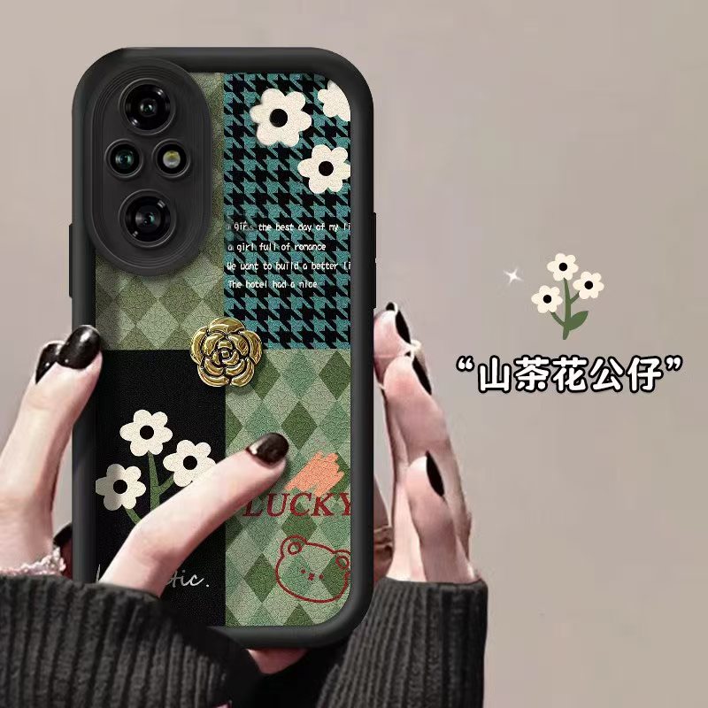 菱格花朵适用华为荣耀300手机壳