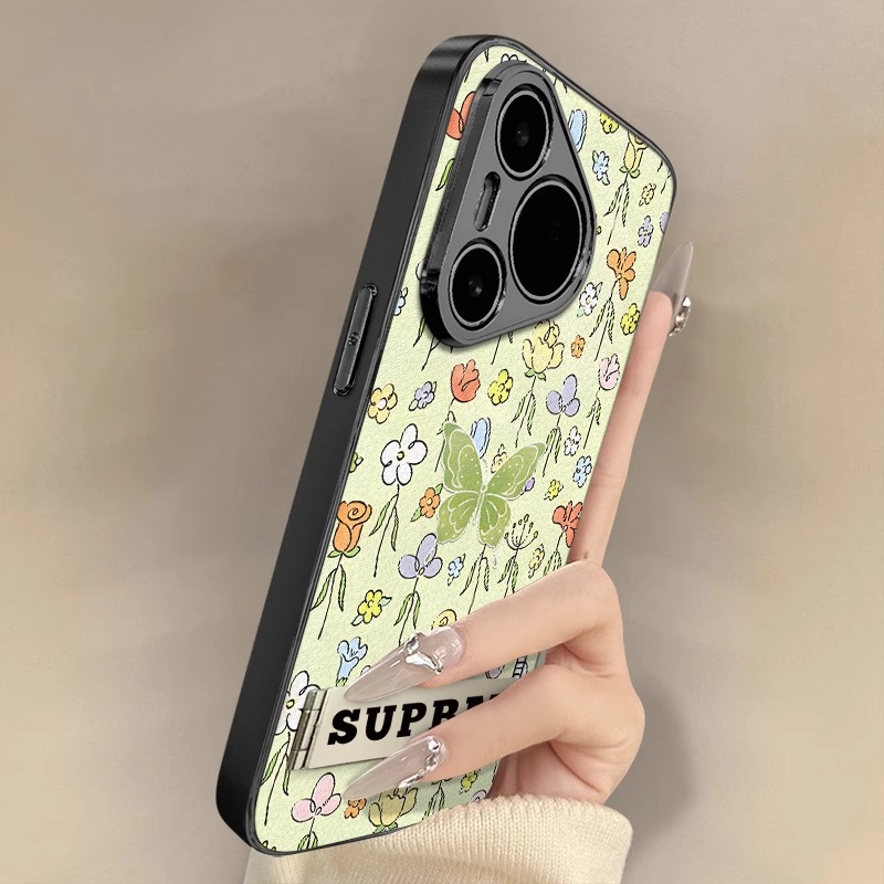 适用华为pura电镀蝴蝶花丛