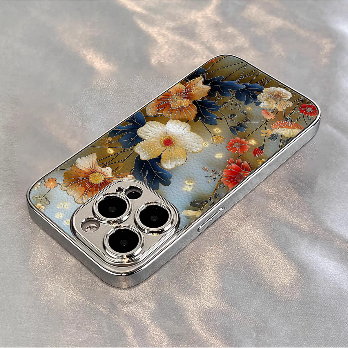 适用苹果电镀碟飞花开