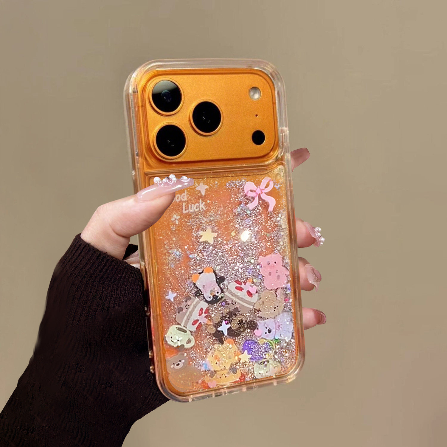 流沙金箔蝴蝶结小动物适用苹果17promax手机壳新款iphone16pro高级感透明15plus创意可爱14全包防摔13爆款套,3C数码配件,手机保护套/壳,淘宝优惠券,粉丝福利购,淘宝优惠卷